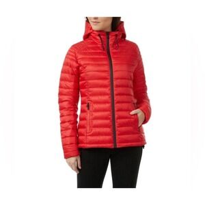 Pajar Canada Colette Red Hooded Puffer Jacket XS P2N783F2CI Lightweight Quilted